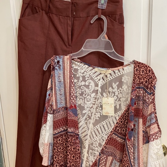 Cold Shoulder Open Front Kimono Cover - Picture 8 of 8